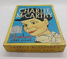 Load image into Gallery viewer, 1938 Edgar Bergen&#39;s Charlie McCarthy Rummy Card Game No.3931
