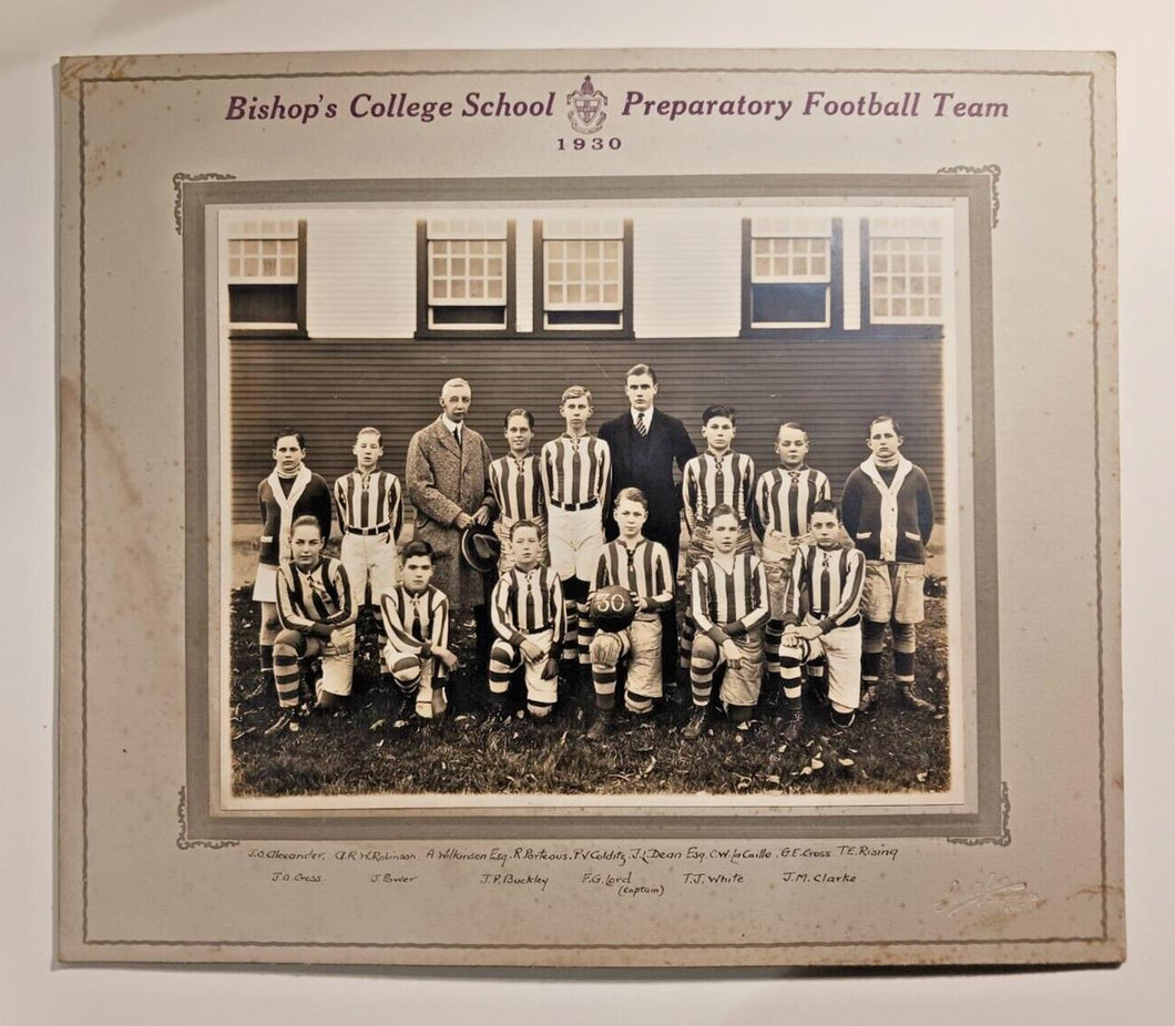 1950 Bishop's College School Preparatory Football Team Photo Signed on back