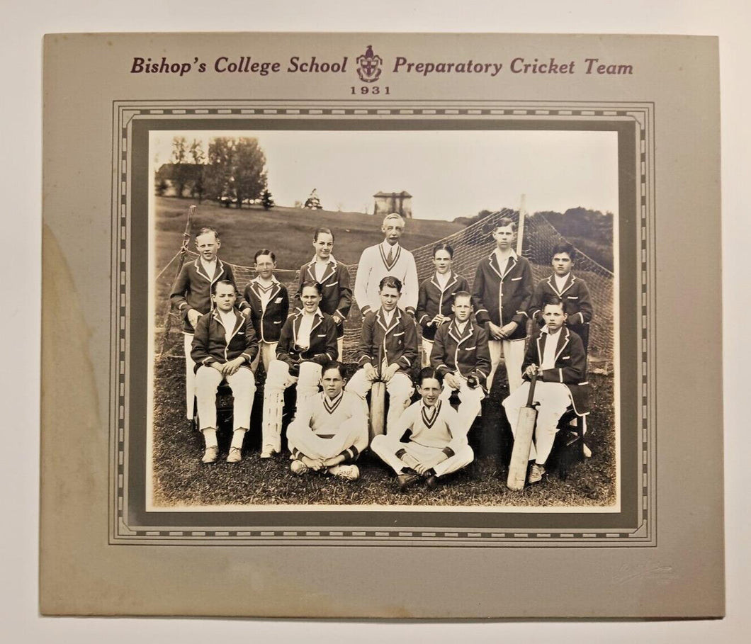 1931 Bishop's College School Preparatory Cricket Team Cabinet Photo