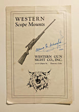 Load image into Gallery viewer, 1930 Western Scope Mounts Gun Sight Catalog
