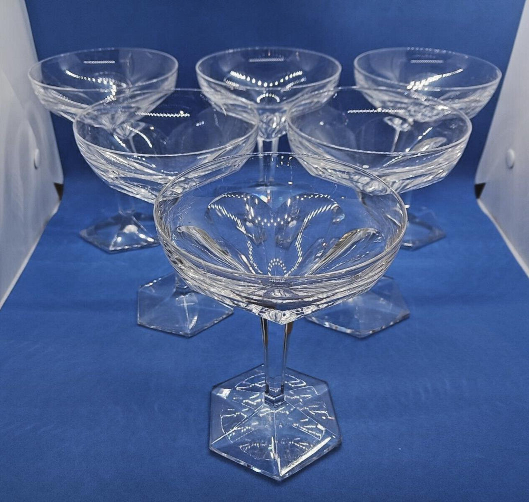 Set of 9 Champagne Glasses - Val Saint Lambert - Legagneux