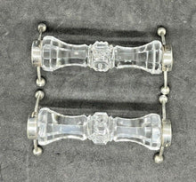 Load image into Gallery viewer, Lot of 2 Cut Crystal Sterling Knife Rests
