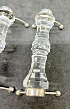 Load image into Gallery viewer, Lot of 2 Cut Crystal Sterling Knife Rests
