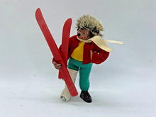 Load image into Gallery viewer, Vintage Steiff Peter Hedgehog Skier w/ Leg-Cast 3.5in Figurine RARE
