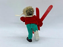 Load image into Gallery viewer, Vintage Steiff Peter Hedgehog Skier w/ Leg-Cast 3.5in Figurine RARE
