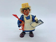 Load image into Gallery viewer, Vintage Steiff Peter Hedgehog Nurse w/ Alcohol &amp; Swabs 3.5in Figurine RARE
