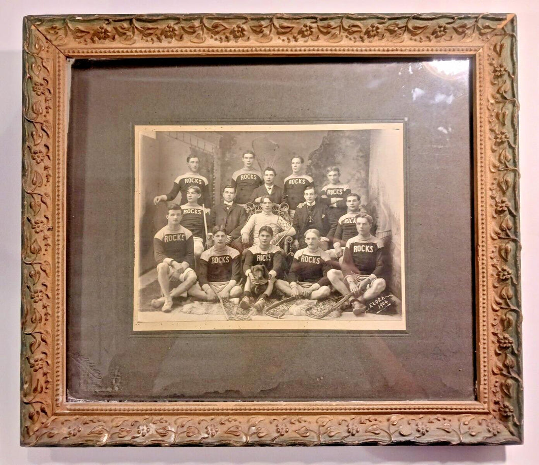 1904 Elora Rocks Lacrosse Sports Team Photo Memorabilia 8 1/2