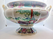 Load image into Gallery viewer, 1850s Mason&#39;s Chinese Soup Bowl with Lid and Saucer Hand Painted 13&quot; x 12&quot; x 12&quot;
