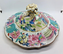 Load image into Gallery viewer, 1850s Mason&#39;s Chinese Soup Bowl with Lid and Saucer Hand Painted 13&quot; x 12&quot; x 12&quot;
