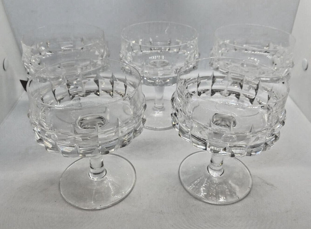 Rosenthal HOLD FAST lead crystal glass bowl champagne ice cream set of 5