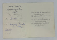 Load image into Gallery viewer, 1918 First World War - 52nd Infantry Division New Year Card
