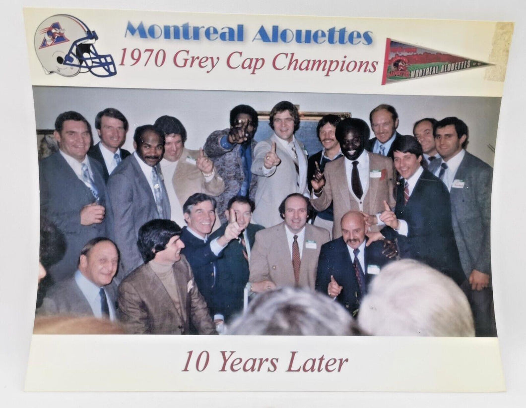 1970 Montreal Alonettes Greg Cup Champions 10 Years Reunion Photo