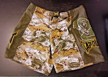 Load image into Gallery viewer, Green Dragon Tapout Adult Size 36 Shorts w/ Martial Arts Training Shin Guards
