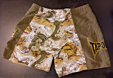 Load image into Gallery viewer, Green Dragon Tapout Adult Size 36 Shorts w/ Martial Arts Training Shin Guards
