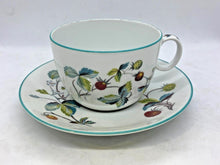 Load image into Gallery viewer, Royal Worcester - Flameproof Porcelain, Strawberry Fair Breakfast Cup &amp; Saucer
