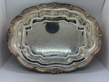 Load image into Gallery viewer, 1881 Rogers #7340 - Silver Plate on Copper Serving Tray &amp; Dish Cover
