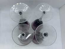 Load image into Gallery viewer, Set of 4 - Vintage Amethyst Wine Glasses
