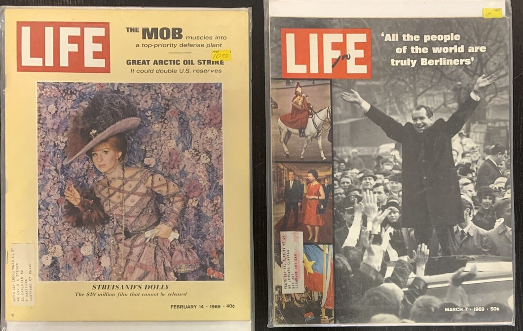 Life Magazines Lot Issued 1969 Feb 14, March 7