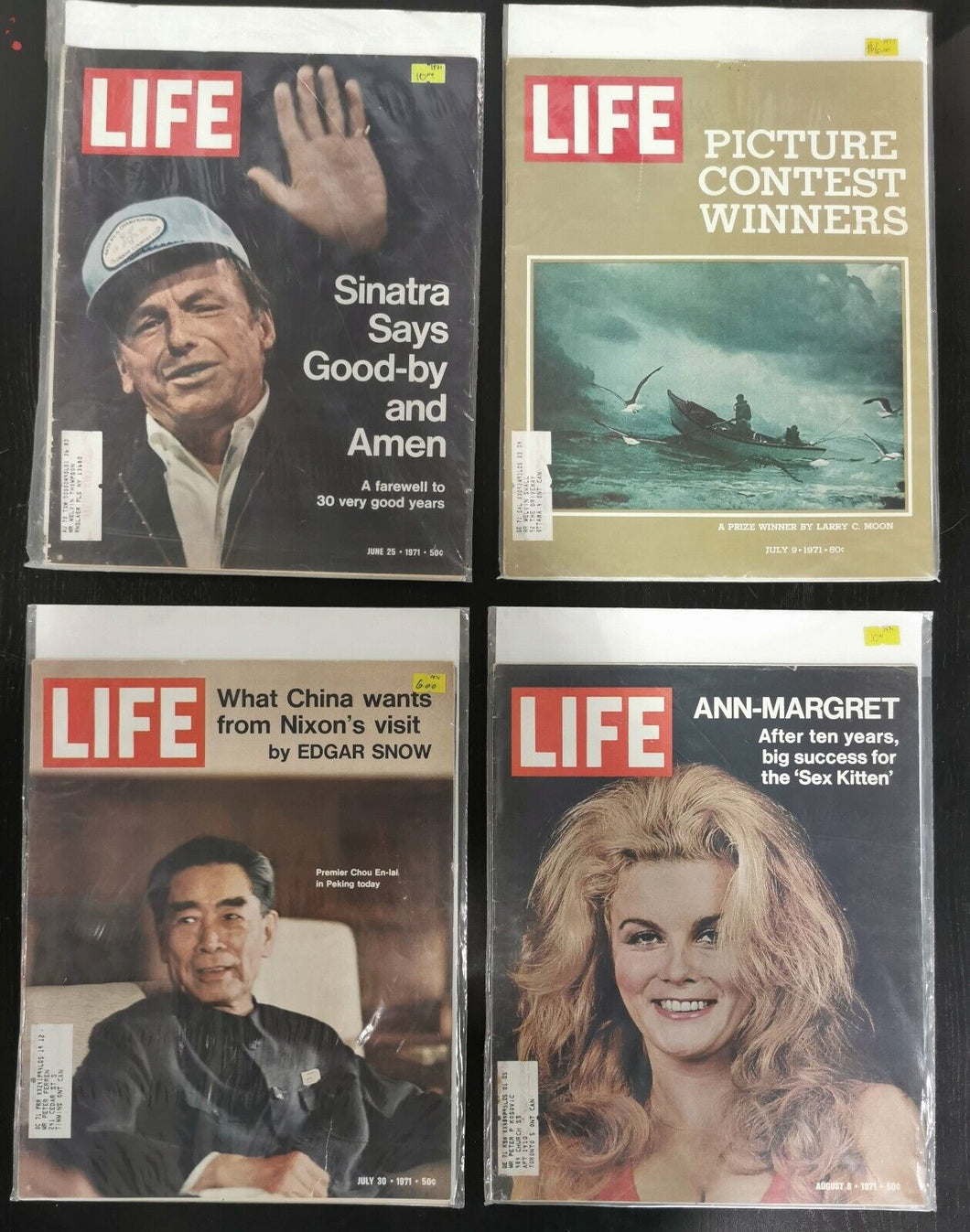 Life Magazines Lot Issued 1971 June 25, July 9, July 30, Aug 6