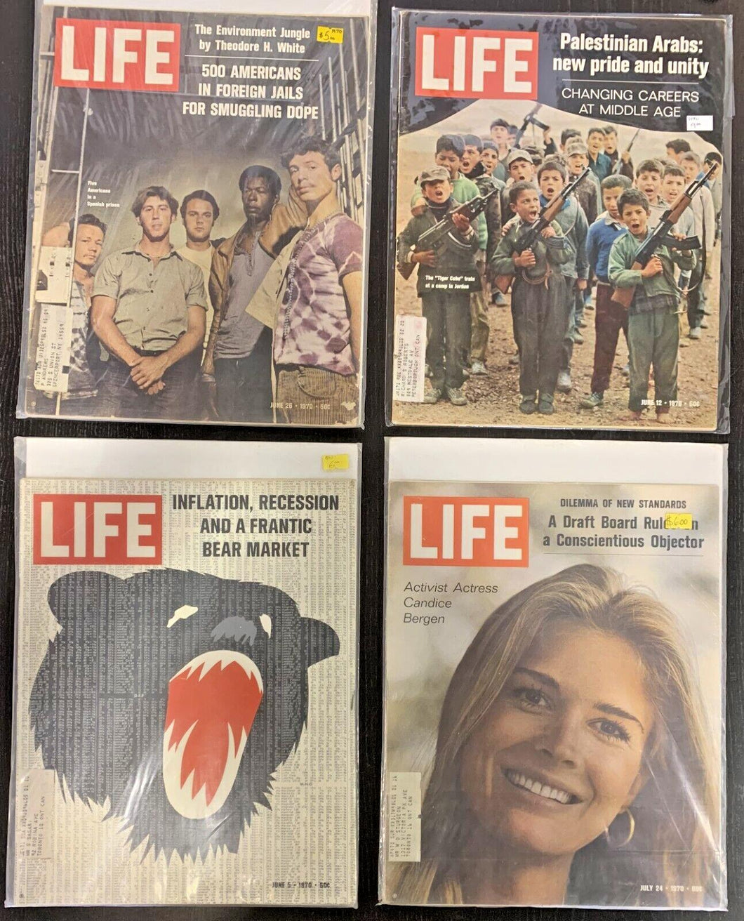 Life Magazines Lot Issued 1970 June 5, June 12, June 26, July 24