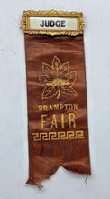 Load image into Gallery viewer, 1931 Brampton Fair Judge Pin Ribbon
