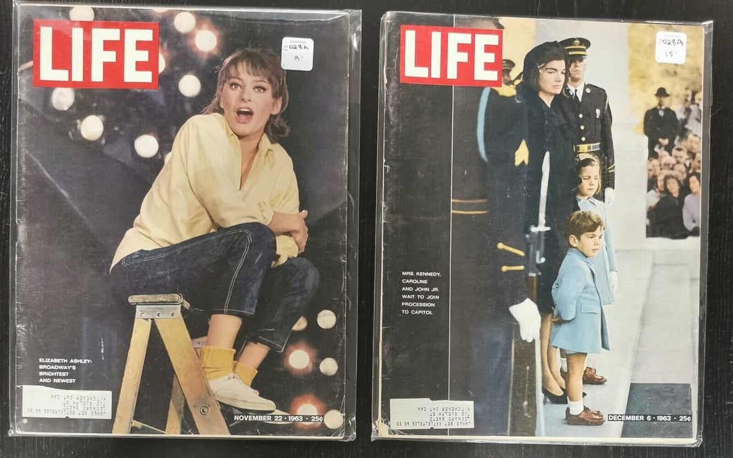 Life Magazines Lot Issued 1963 Nov 22, Dec 6