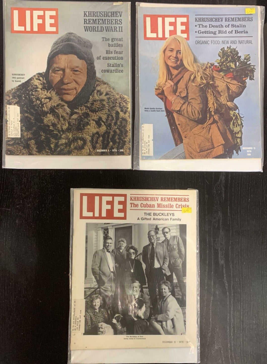 Life Magazines Lot Issued 1970 Dec 4, Dec 11, Dec 18