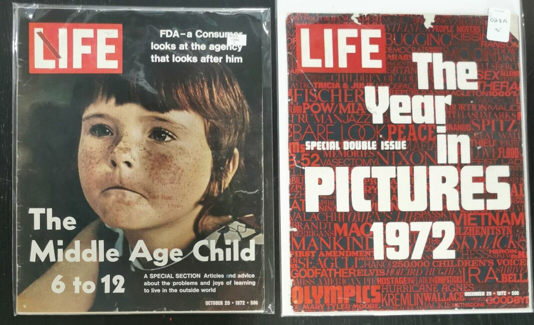 Life Magazines Lot Issued 1972 Oct 20, Dec 29