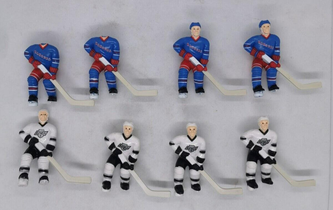 New York Rangers & Kings Team 1990s Tabletop Hockey Figure Set – 8 Figures