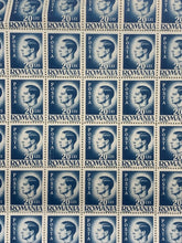 Load image into Gallery viewer, 10x10 Sheet of 1946 Blue Romanian Stamps - Posta Romana (20 Lei)
