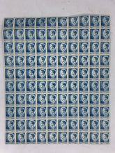 Load image into Gallery viewer, 10x10 Sheet of 1946 Blue Romanian Stamps - Posta Romana (20 Lei)
