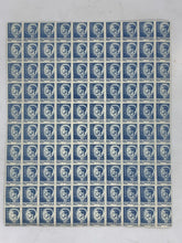 Load image into Gallery viewer, 10x10 Sheet of 1946 Ultramarine Romanian Stamps - Posta Romana (10 Lei)
