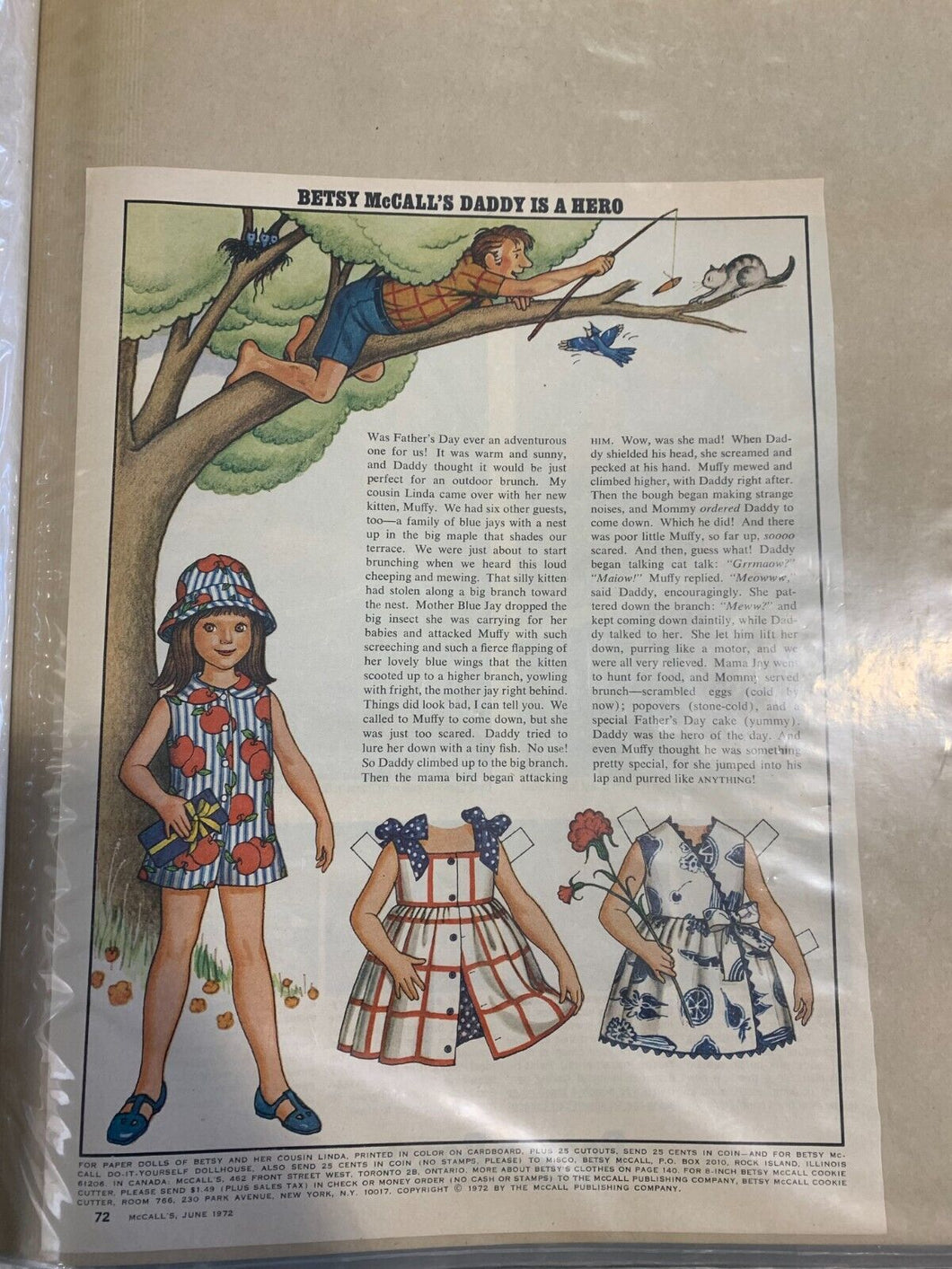 Lot of 7 - 1960 Betsy McCall Paper Doll Uncut Magazines