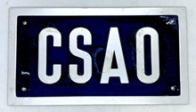 Load image into Gallery viewer, CSAO Licence Plate wall decor
