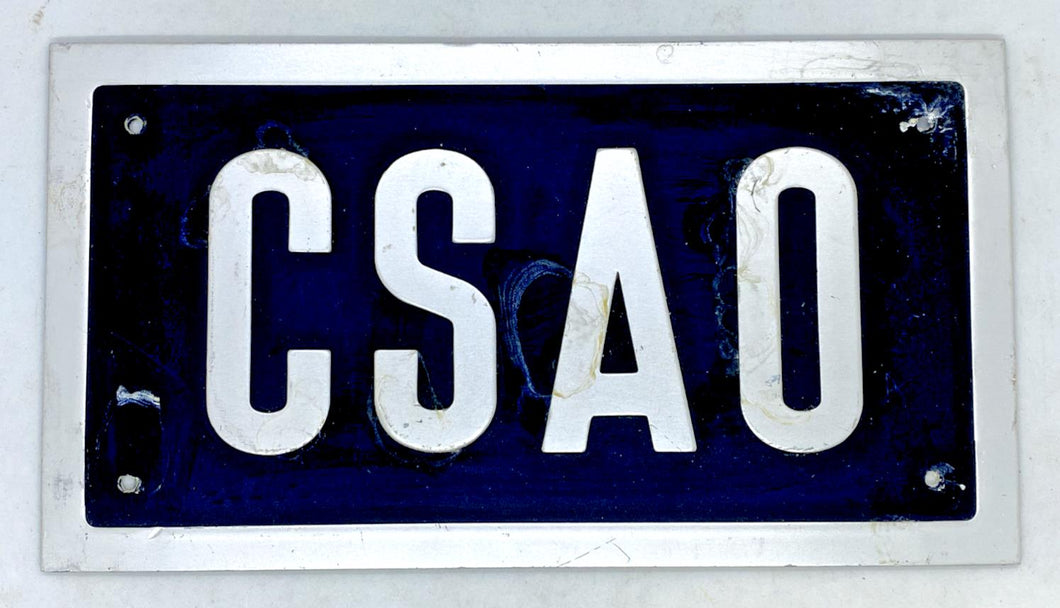 CSAO Licence Plate wall decor