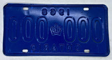 Load image into Gallery viewer, 1968 Ontario SAMPLE License Plate # 000-000
