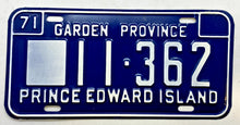 Load image into Gallery viewer, Pair 1971 Prince Edward Island Canada License Plate 11-362 Garden Province
