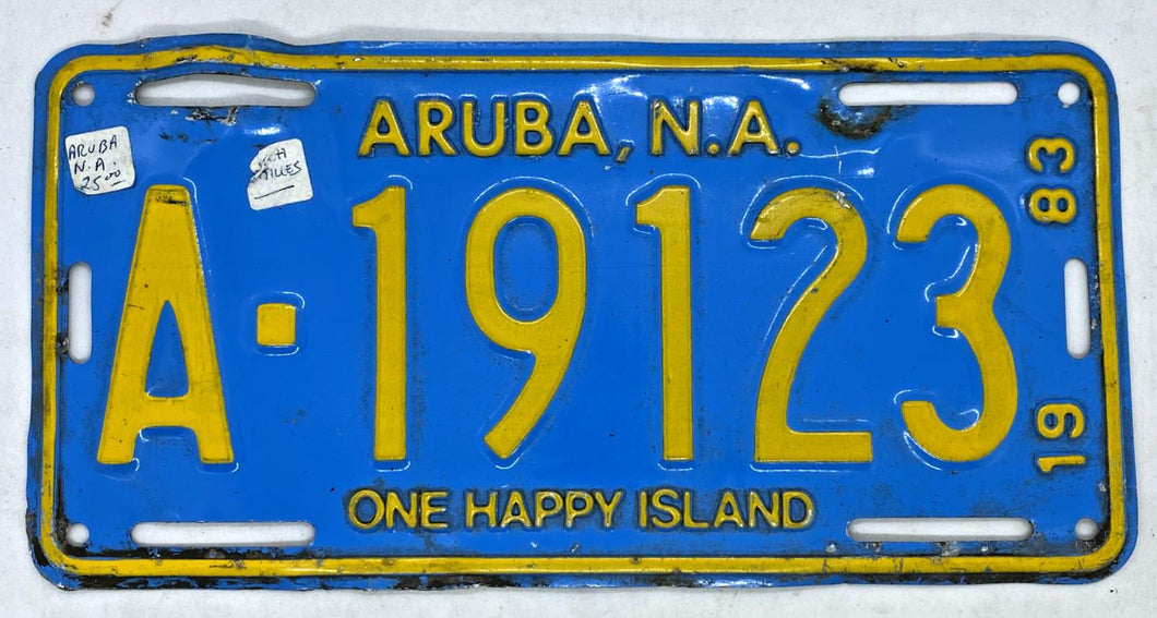 1983 ARUBA License Plate 