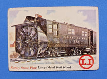 Load image into Gallery viewer, 1955 Topps Rails &amp; Sails #34 Rotary Snow Plow Long Island Rail Road
