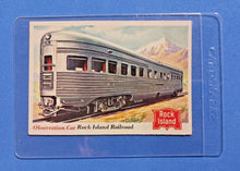 Load image into Gallery viewer, 1955 Topps Rails &amp; Sails #77 Observation Car Rock Island Railroad
