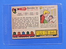 Load image into Gallery viewer, 1955 Topps Rails &amp; Sails #77 Observation Car Rock Island Railroad
