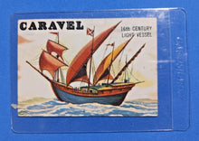 Load image into Gallery viewer, 1955 Topps Rails &amp; Sails #134 Caravel 16th Century Light Vessel
