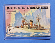 Load image into Gallery viewer, 1955 Topps Rails &amp; Sails #140 U.S.C.G.C. Comanche Coast Guard Cutter
