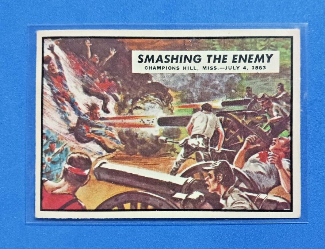 1962 Topps Civil War News #48 Smashing the Enemy