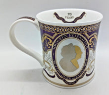 Load image into Gallery viewer, DUNOON Wessex Queen Elizabeth II Platinum Wedding Anniversary Bone China Mug
