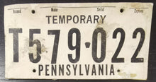 Load image into Gallery viewer, 1969 Pennsylvania Temporary License Plate T579-022
