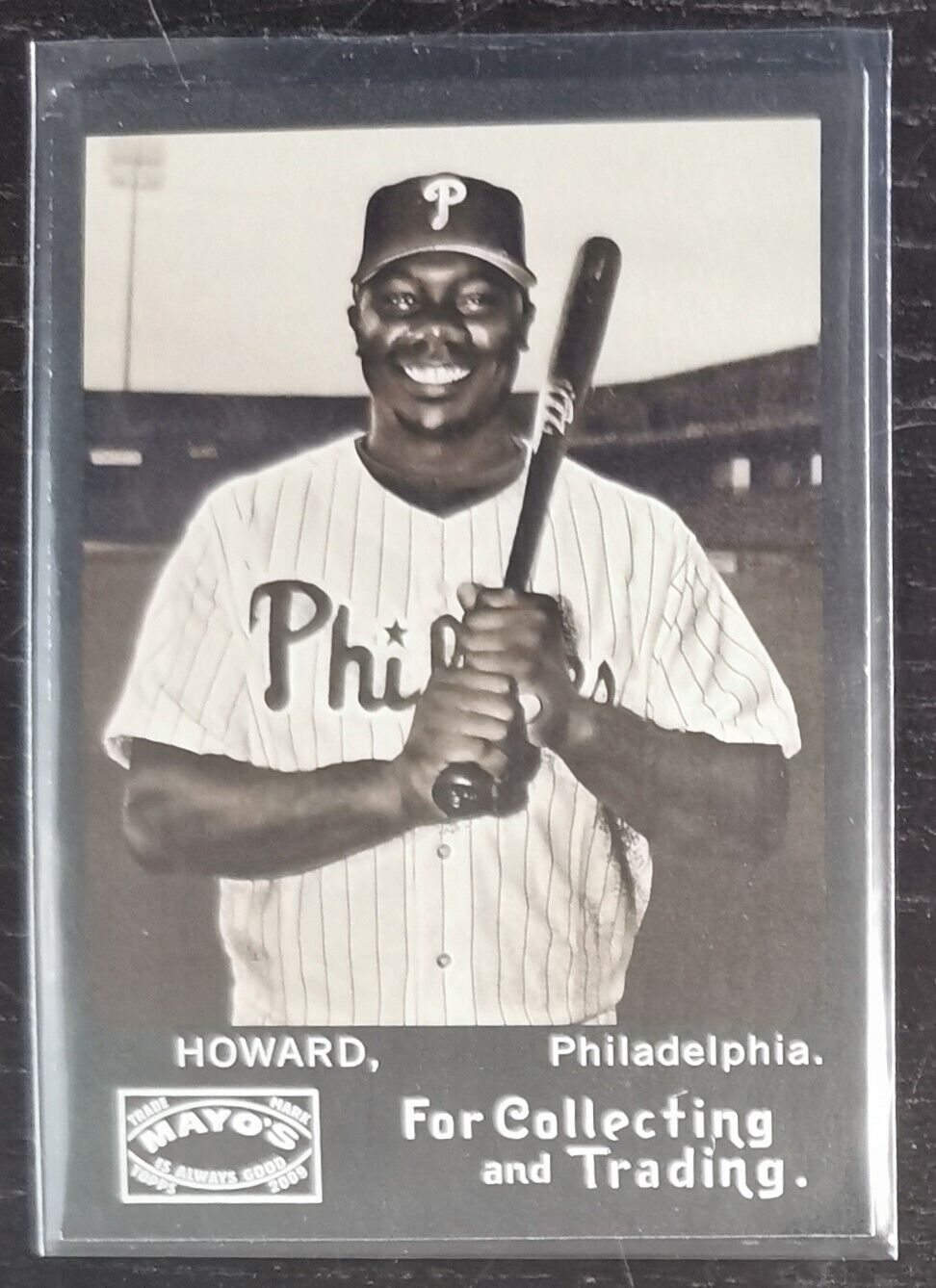 2009 Topps Heritage Mayo Ryan Howard Baseball Card TME-RH