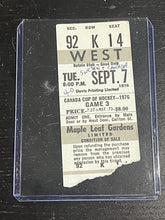 Load image into Gallery viewer, Sept 7 1976, Canada Cup - Canada v Sweden - Maple Leaf Gardens Ticket Stub
