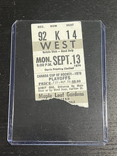 Load image into Gallery viewer, Sept 13 1976, CAN Cup Final - Canada v Czech Ticket Stub from Maple Leaf Gardens
