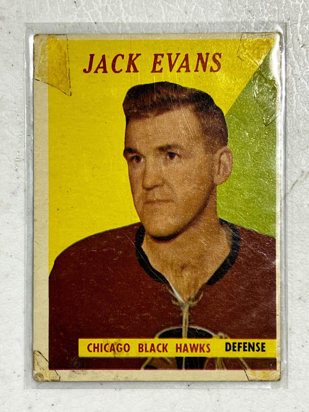 1958 Topps #31 - Jack Evans Hockey Card